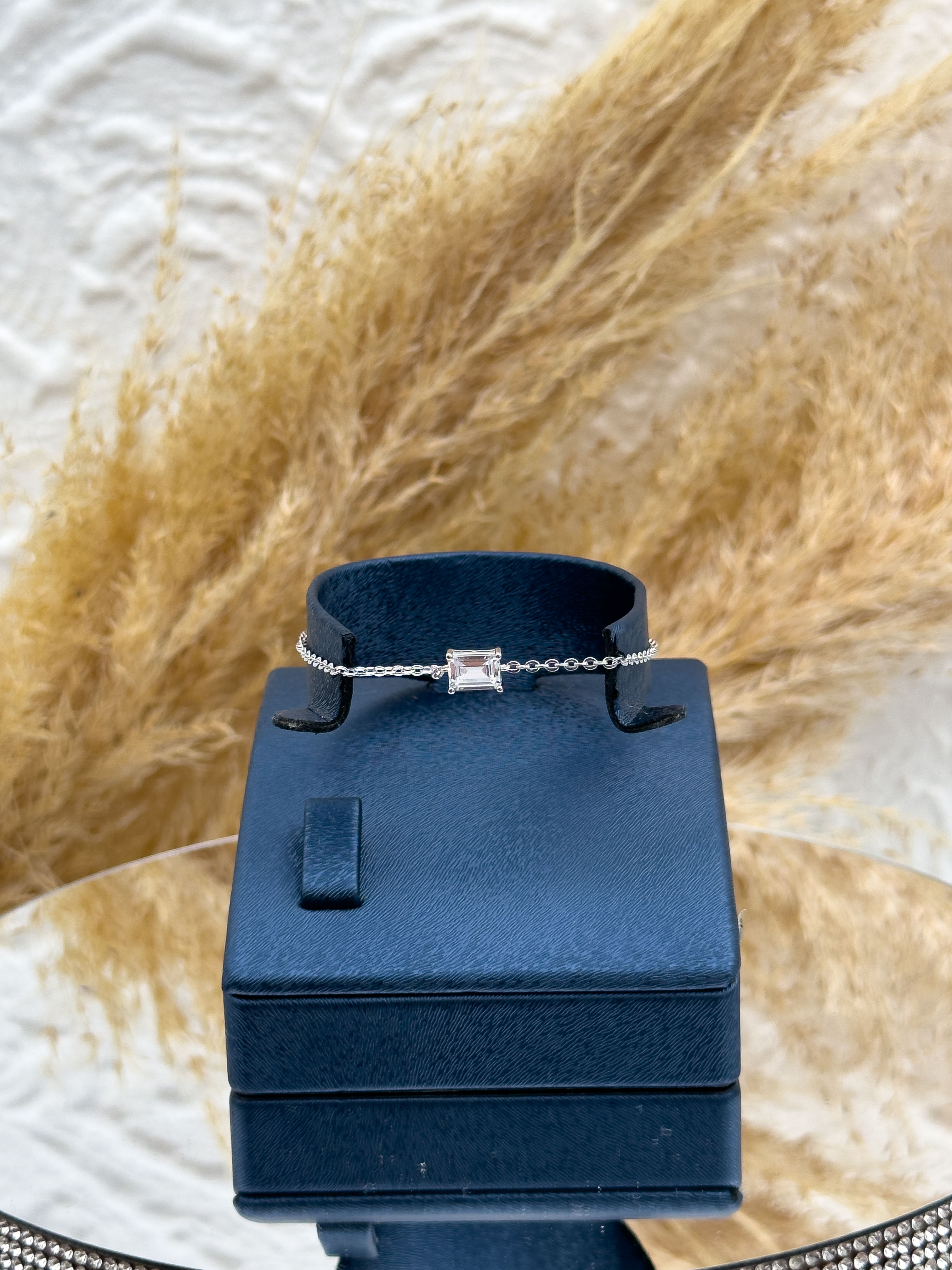 925 Ayar Gümüş Baget Taşlı Pırlanta Montür 4’lü Kadın Takı Seti